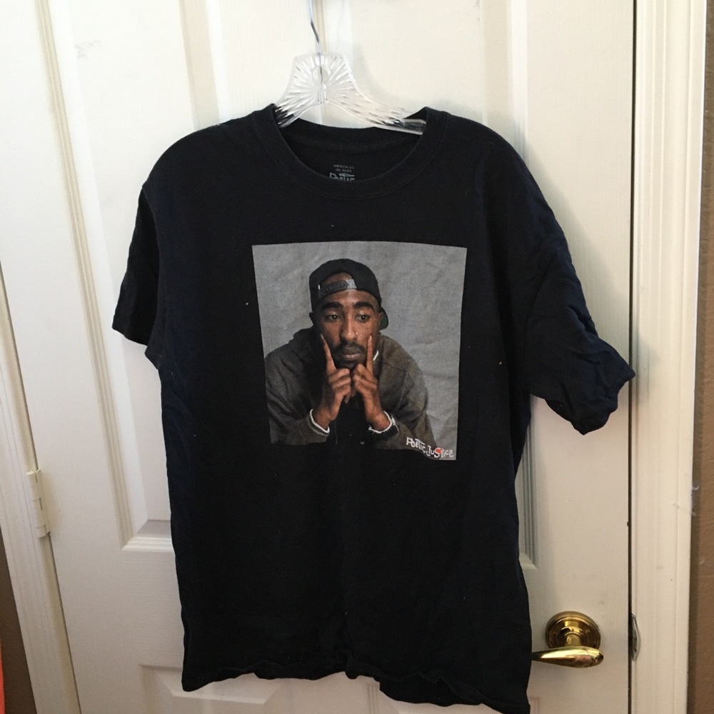 FINAL MARKDOWN Unisex New Moda Poetic Justice (Tupac Shakur) Tee (L)